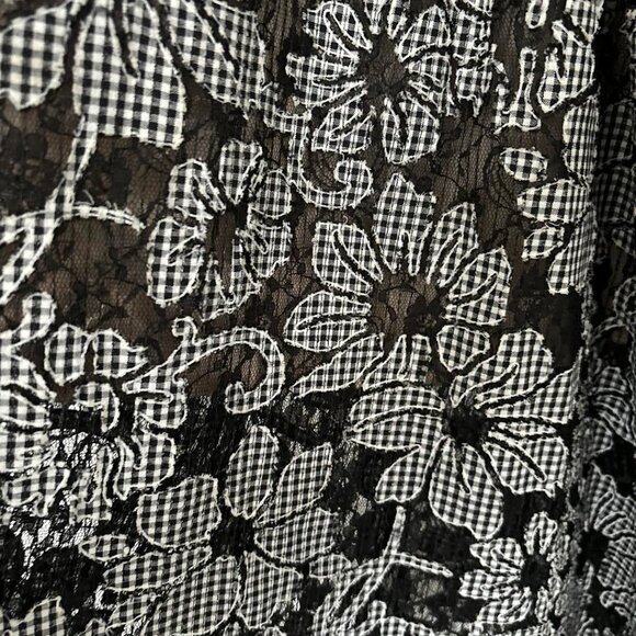 Zara Floral Gingham Midi Skirt - Picture 4 of 5